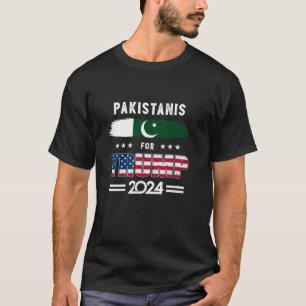 Pakistanen voor Trump 2024 Pakistaanse vlag patrio T-shirt