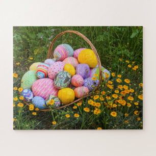 Pakket met handgezaaide paaseieren met wilde bloem legpuzzel