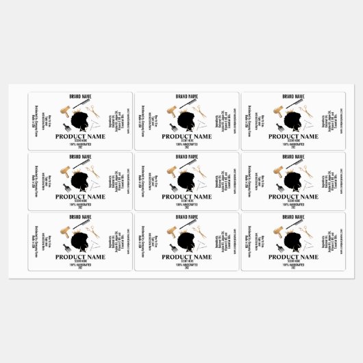 Pakket met hare Product Label sjabloon (Vel)