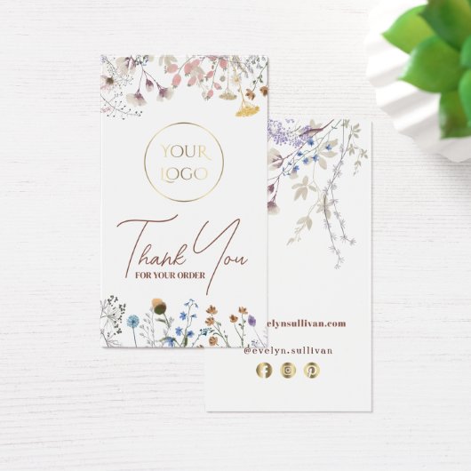 Pakket met wilde bloemen visitekaartje (Bureau)