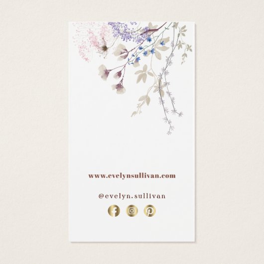 Pakket met wilde bloemen visitekaartje (Achterkant)