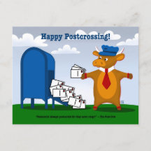 PAKKET VAN 10 Postcrossing Post Koe Prentbriefkaar