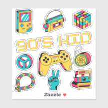 Pakket van 10 Retro 90s Kid Nostalgie Aesthetic Po