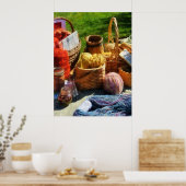 Pakket van Yarn op Flea Market Poster (Keuken)