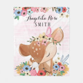 Pakket voor meisjes met bruine druppelstrips fleece deken (Voorkant)