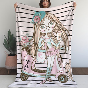 Pakket voor meisjes met meiden en katten met scoot fleece deken