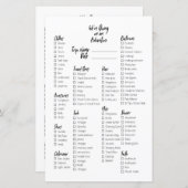 Pakketlijst voor bulletJournal (Voorkant / Achterkant)