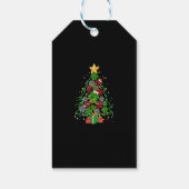 Pakketprintbuffels met rode kerstboom, of cadeaulabel (Achterkant)