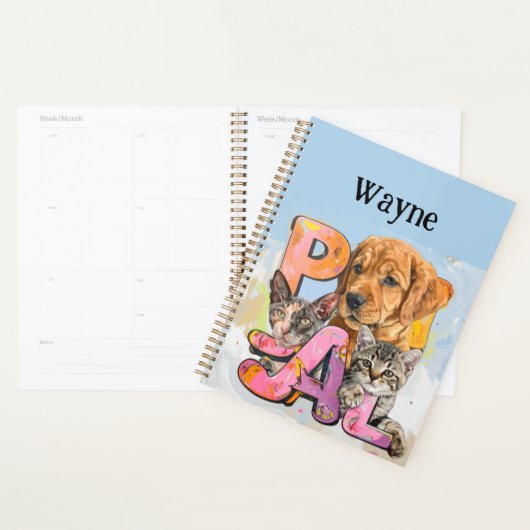 Pal Dog and Cats Plus Personalize Name  Planner (Display)