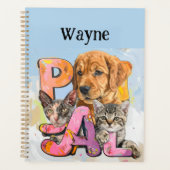 Pal Dog and Cats Plus Personalize Name  Planner (Voorkant)