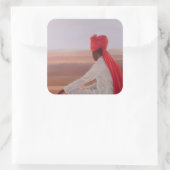 Palace Guard Jaipur Vierkante Sticker (Tas)