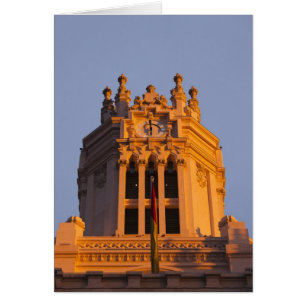 Palacio de Comunicaciones, détail de la tour, couc