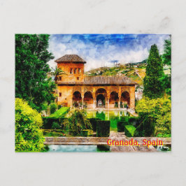 Palacio del Partal, Alhambra, Granada, Spanje. Briefkaart