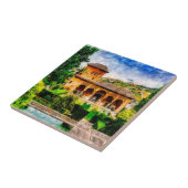 Palacio del Partal, Alhambra, Granada, Spanje. Tegeltje (Zijkant)