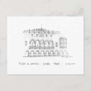 Palacio Municipal, Lima, Perú Briefkaart