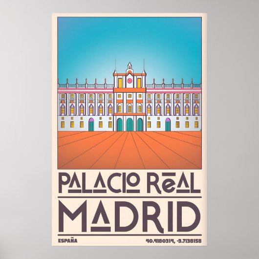 Palacio Real Madrid Art Mural - Lignes Épurées, Gr (Devant)
