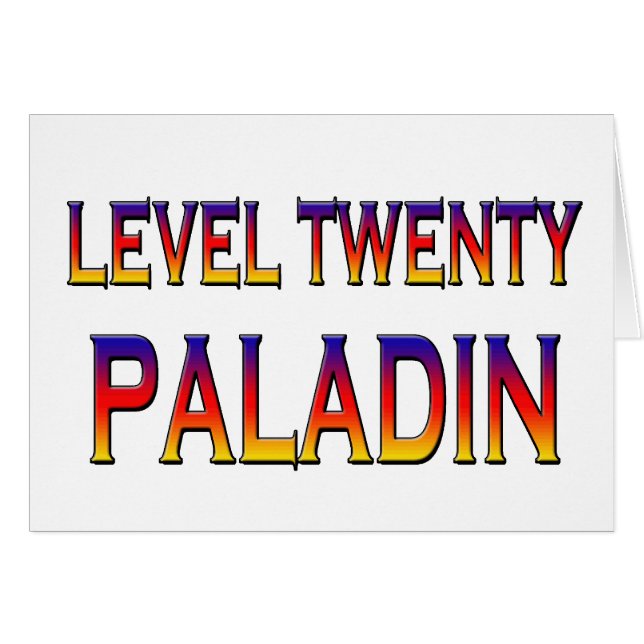 Paladin de niveau 2 (Devant horizontal)