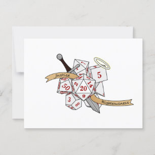 Paladin Dice Design Briefkaart