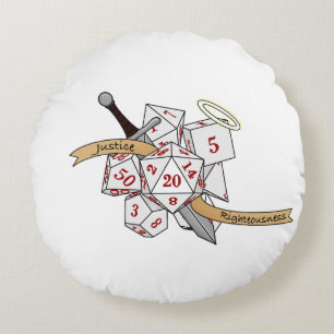 Paladin Dice Design Rond Kussen