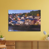 Palafito stilt huizen, verhoogd uitzicht canvas afdruk (Insitu (Woonkamer))