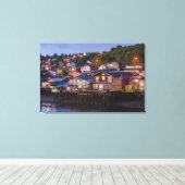 Palafito stilt huizen, verhoogd uitzicht canvas afdruk (Insitu (Houten vloer))