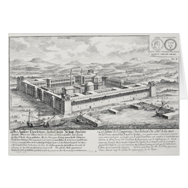 Palais de Diocletian (245-313), fente, (Devant horizontal)