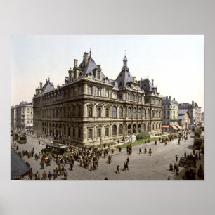 Palais de la Bourse, Lyon 1900, Oud Frankrijk Poster