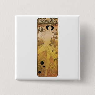 Palais de le Danse Vierkante Button 5,1 Cm