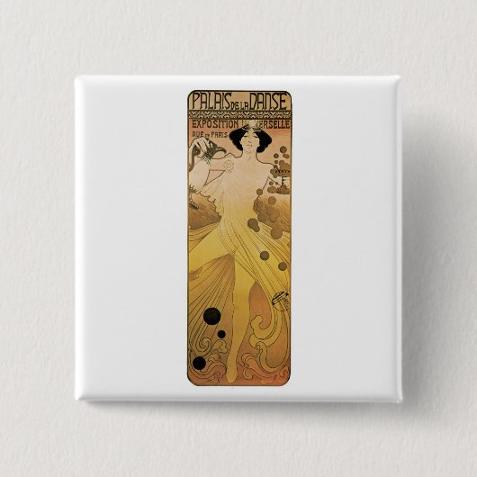Palais de le Danse Vierkante Button 5,1 Cm (Voorkant)