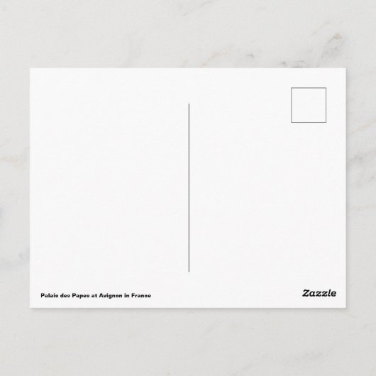Palais des Papes at Avignon in Frankrijk Briefkaart (Achterkant)