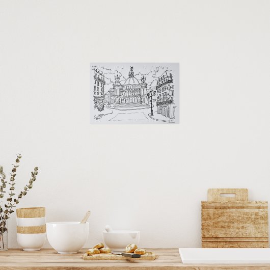 Palais Garnier Opera House | Parijs, Frankrijk Poster (Keuken)