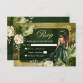 Palais Royal Sage et Hunter Green MiS Quince RSVP (Devant / Derrière)