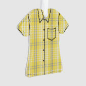 Palaka Plaid Aloha Shirt - Citroengeel Ornament (voorkant)