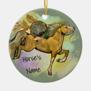 Palamino Drocatcher Horse Keramisch Ornament