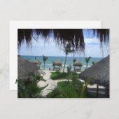 Palapas op de strand briefkaart (Voorkant / Achterkant)