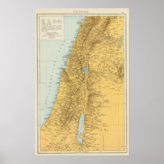 Palastina - Palestine Atlas Map Poster (Voorkant)