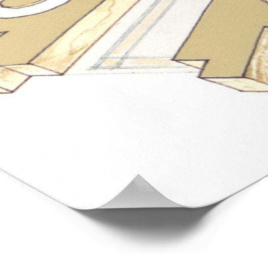 Palatine Chapel. Aken. Duitsland Poster (Hoek)