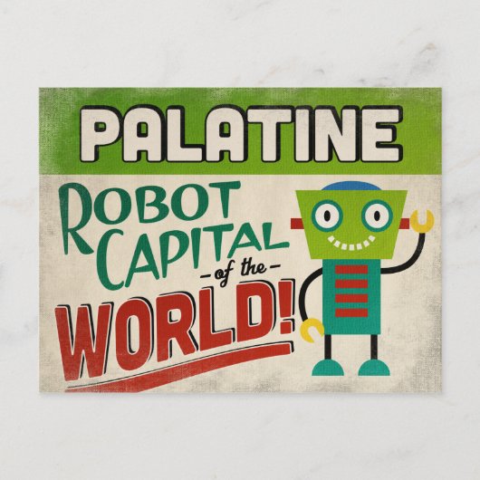 Palatine Illinois Robot - Funny  Briefkaart (Voorkant)