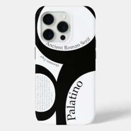Palatino Typography Demo iPhone 15 Pro Case