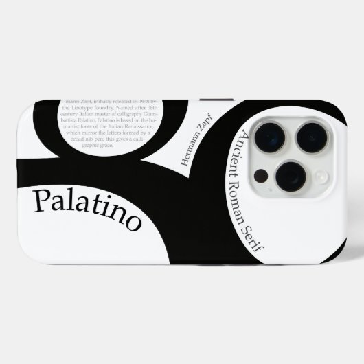 Palatino Typography Demo Case-Mate iPhone Case (Achterkant (horizontaal))