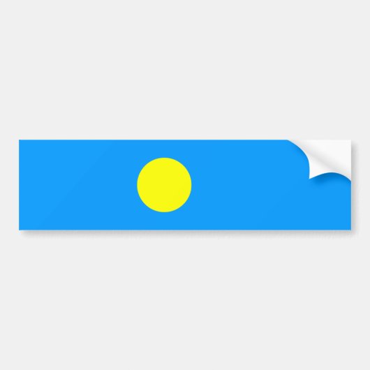 Palau Flag Bumpersticker (Voorkant)