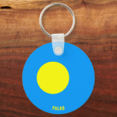 Palau Flag Charming Patriotic Sleutelhanger (Voorkant)
