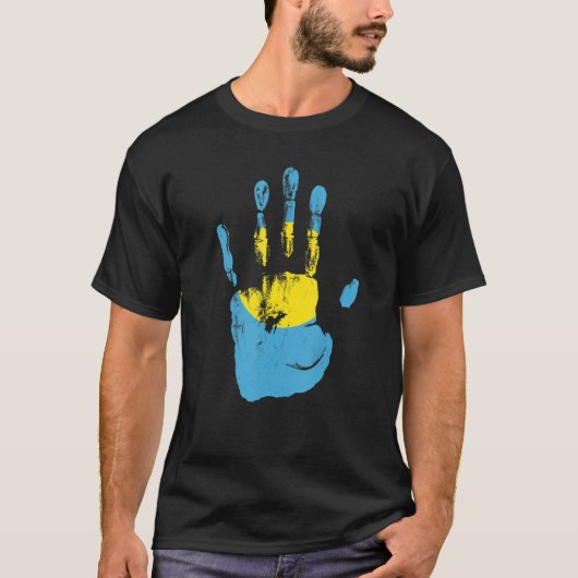 Palau Flag Hand Mannen Vrouwen Kinder T-shirt (Voorkant)