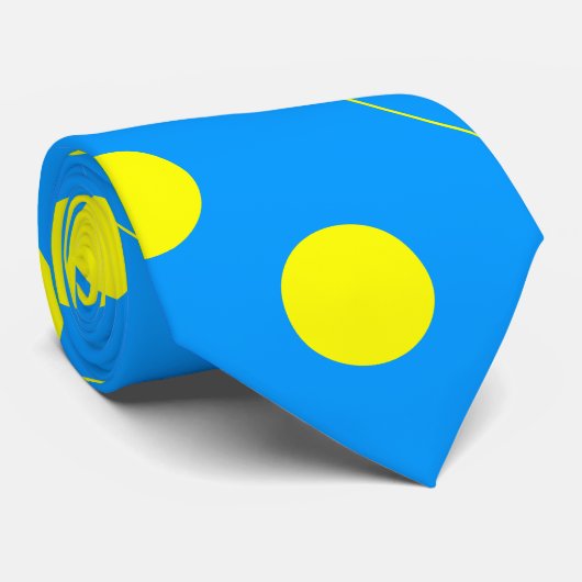 Palau Flag Stropdas (Opgerold)