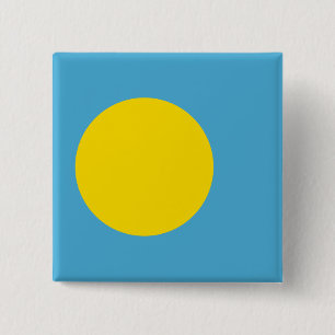 Palau Flag Vierkante Button 5,1 Cm