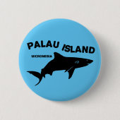Palau Island duiken met haaien Ronde Button 5,7 Cm (Voorkant)