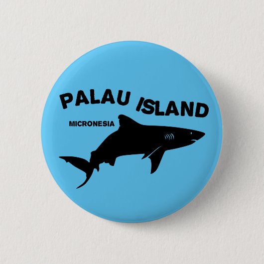 Palau Island duiken met haaien Ronde Button 5,7 Cm (Voorkant)