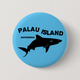 Palau Island duiken met haaien Ronde Button 5,7 Cm