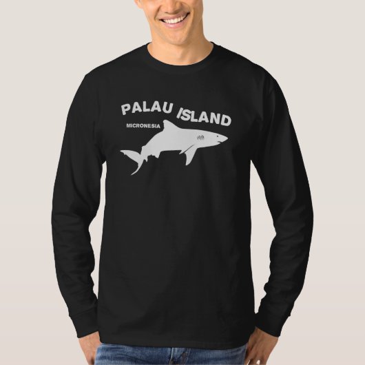 Palau Island - Micronesia Shark Diving T-Shirt (Devant)
