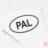Palau "PAL" Ovale Sticker (Envelop)